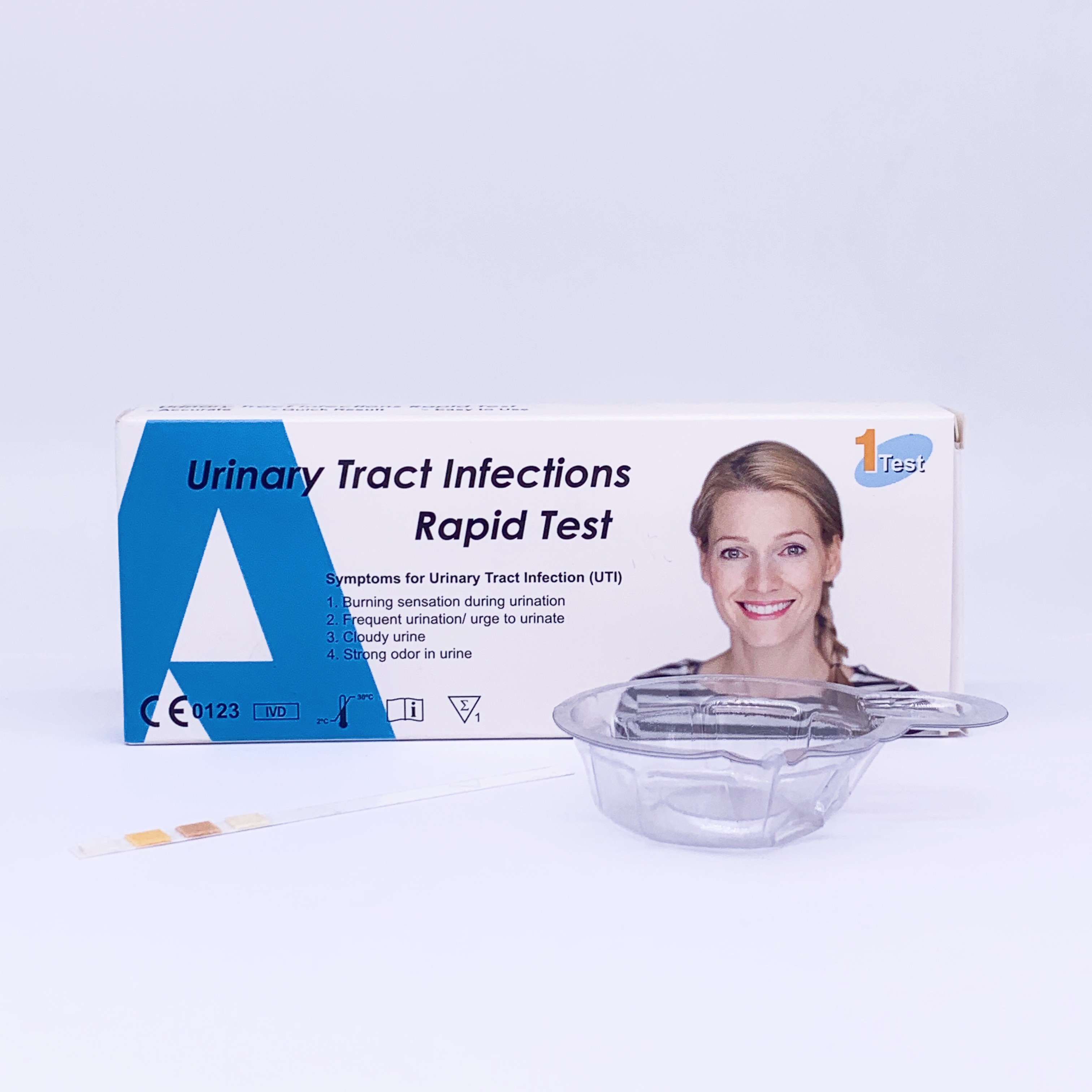 Quality 1 Minute Biochemistry Reagents , Urine Infection Test Strips U031-04H for sale
