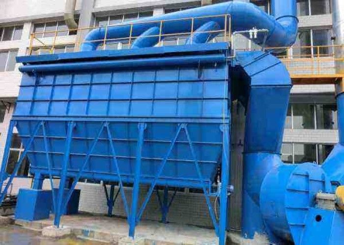 Quality Blue Color Dust Collector Machine / Bag Type Dust Collector PPS Bag Material for sale