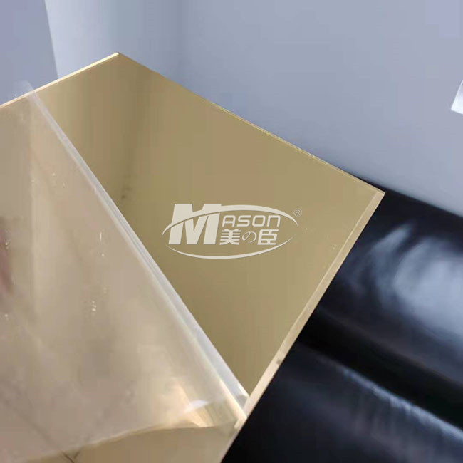Quality High Reflective One Way Mirror Acrylic Silver Gold Acrylic Mirror Sheet 1mm for sale