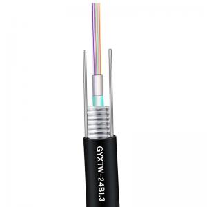 Quality Singlemode GYXTW 12core Armoured Fiber Optic Cable G652D for sale