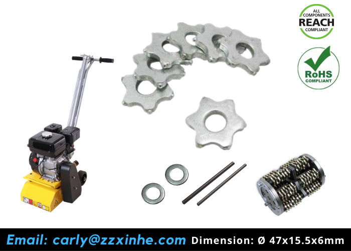 Buy Edco CPM-8 CPM-10 Concrete Floor Planer Scarifier Parts 6Pt Tungsten Carbide Tipped Cutters Flails at wholesale prices