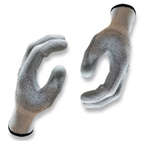Quality Antislip Ce En 388 4x43c Impact Cut Resistant Gloves Level 5 Foam Nitrile Coating for sale