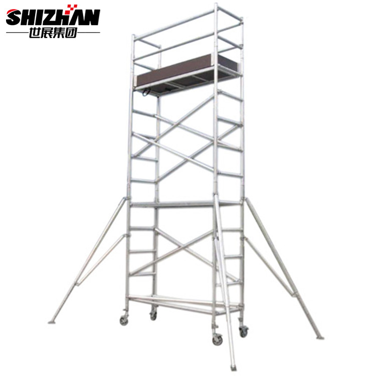 Quality Outdoor Removable Aluminum Telescopic Scaffold Tower 6m Platform for sale