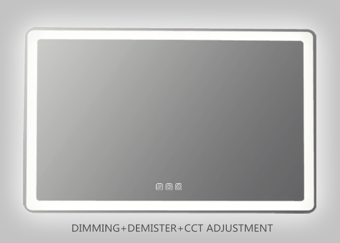 Quality Customized LED Illuminated Bathroom Mirror Sensor Demister With CCT Adjustment for sale
