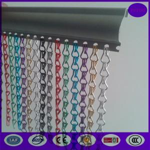 Quality 100% anodized aluminum chain fly link curtain screen  with special track for sale