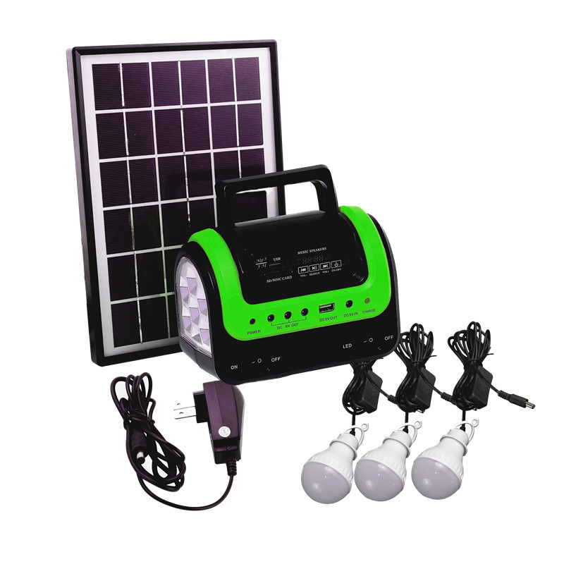 Quality FCC EMC 5W 6V Portable Solar Energy Lamp 12PCS SMD LED Car Boat Solar Light Kit for sale