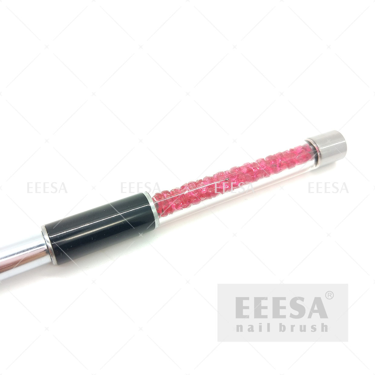 Quality Deluxe Red Swarovski Stones Crystal Handle Kolinsky Hair Acrylic Nail Brush Eeesa Nails Beauty for sale