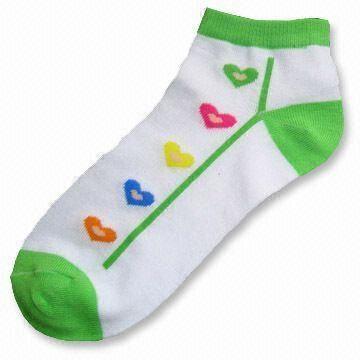 Quality Ladies Socks, Made of 97% Polyester and 3% Spandex, Various Logos are Available for sale