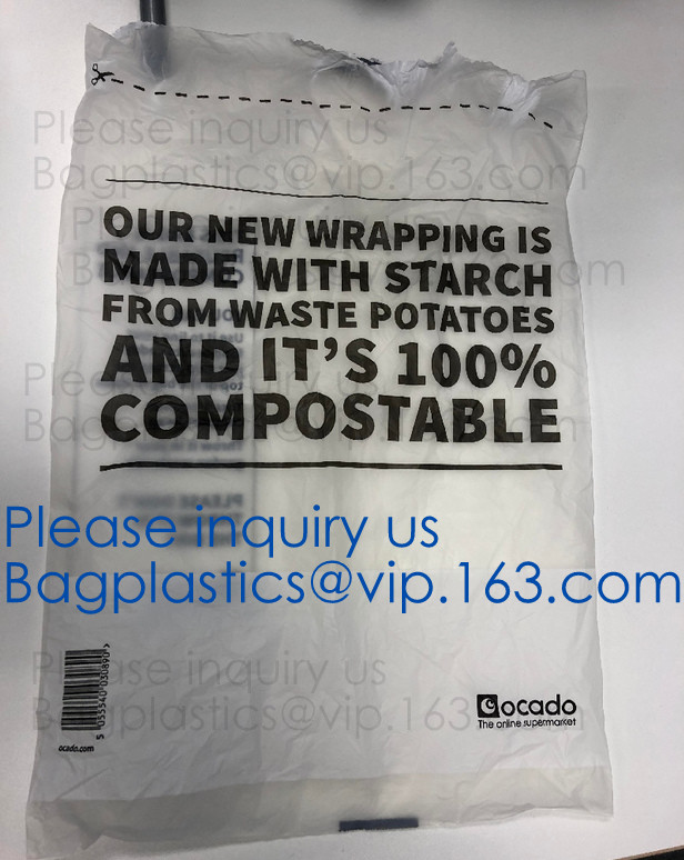 Quality Sak Compostable Small Food Scrap Bags Plant-Based Large Grocery / Multi-Purpose Bags With Handles for sale