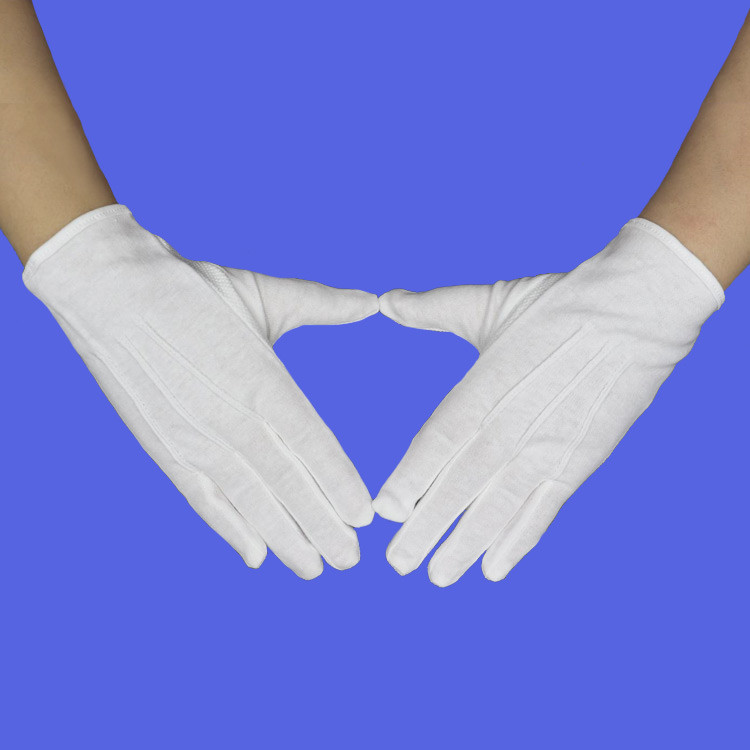 Quality 17cm 19cm Military Parade White Ceremonial Gloves 140g/Sqm 160g/Sqm for sale