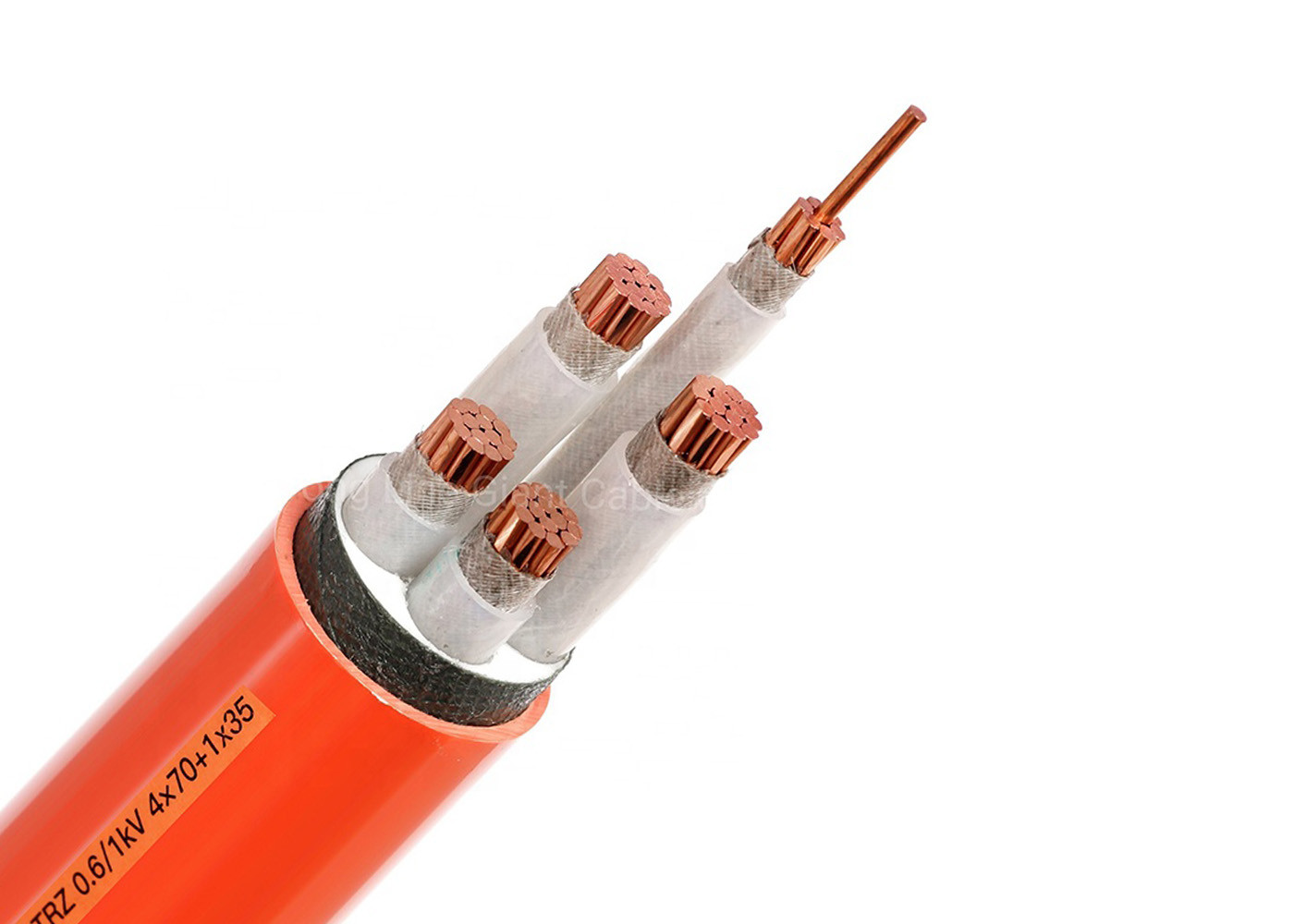 Quality High Temperature Non Metallic Sheath 4x70+1x35 Sqmm Fire Rated  Lszh Power Cable for sale