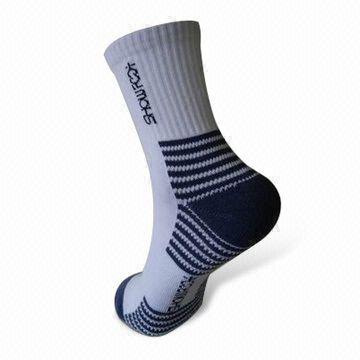 Quality Men's Sport Socks with Terry Inside, Made of T/C and Spandex, Available in Size of 40 to 46cm for sale