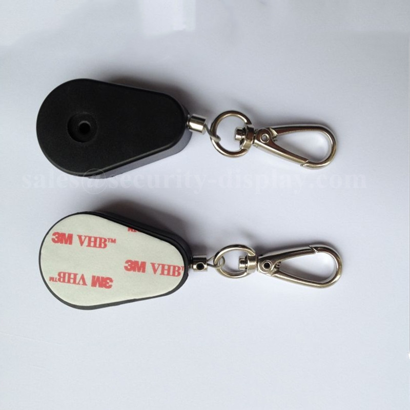 Quality Tear Shape Retractable Anti Theft Pull Box Recoiler with Key Hook End for sale