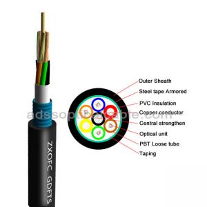 Quality GDTS Hybrid Fiber Optic Cable Ultraviolet Prevention With Steel Tape for sale