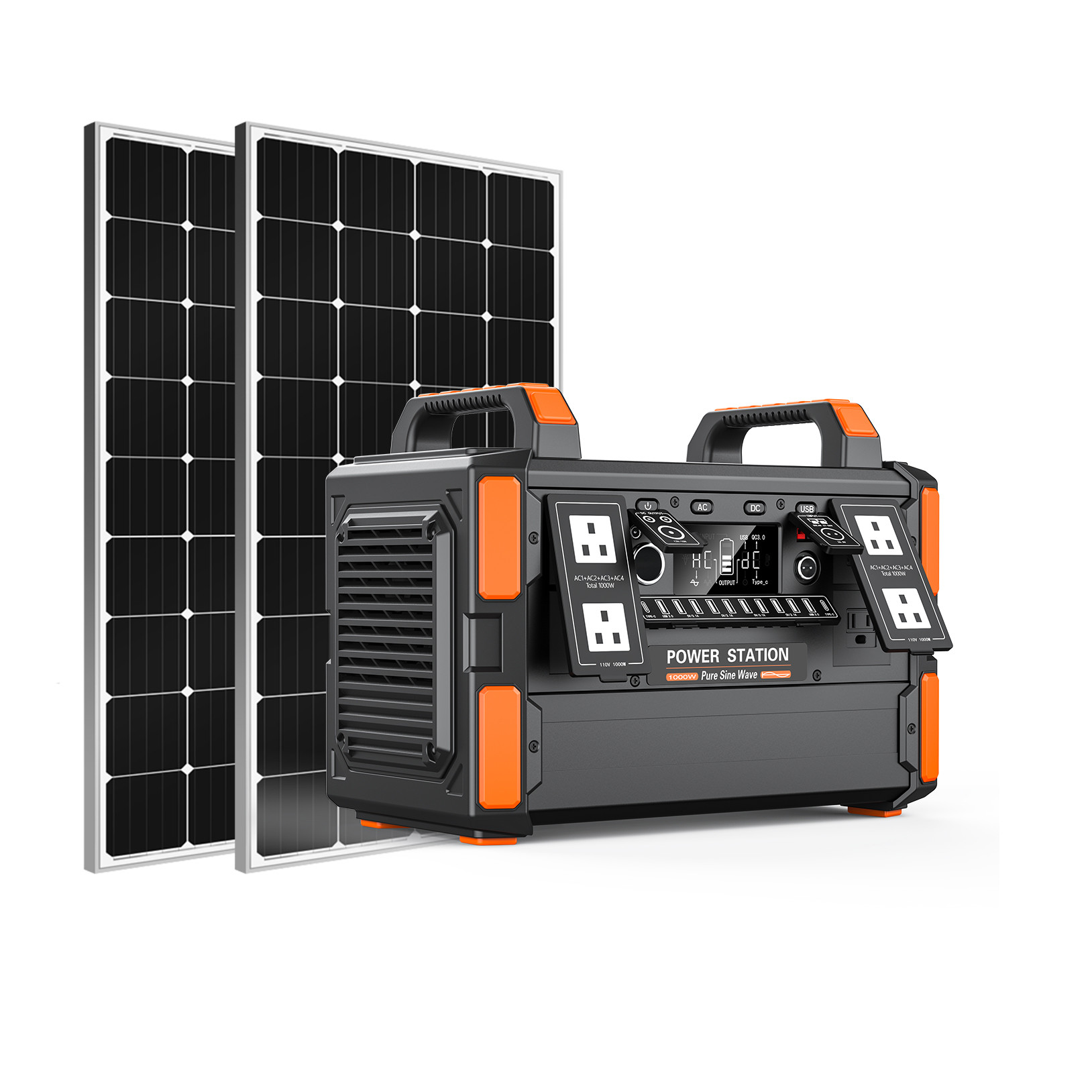 Quality Lithium Battery Portable Solar Power Station Panels With Sipping 1000w Wireless Bank Station for sale