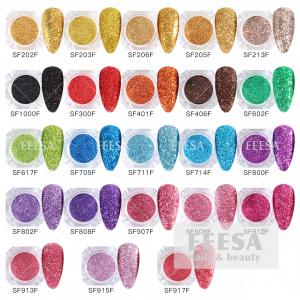 Quality Christmas Colorful Nail Glitter Powder  Irregular Shape Sparkling Iridescent for sale