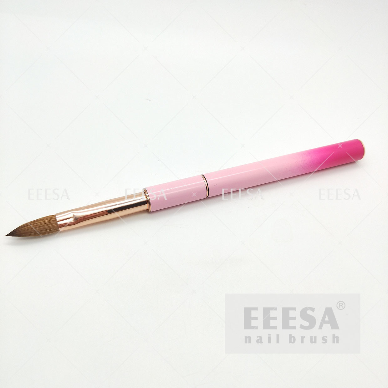 Quality Beautiful Appearance Acrylic Nail Brush Size 8 10 Pink Rose Red Ombre Color for sale