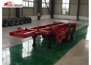 Quality 2 Axles Tipper Hydraulic Flatbed Trailer , 50T Flatbed Truck Trailer for sale