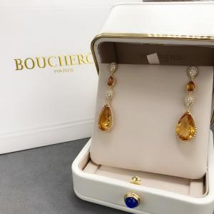 Quality  Serpent Bohème Pendant Earrings 18K Yellow Gold  Serpent Boheme Earrings With Topaz Crystals And Diamonds for sale