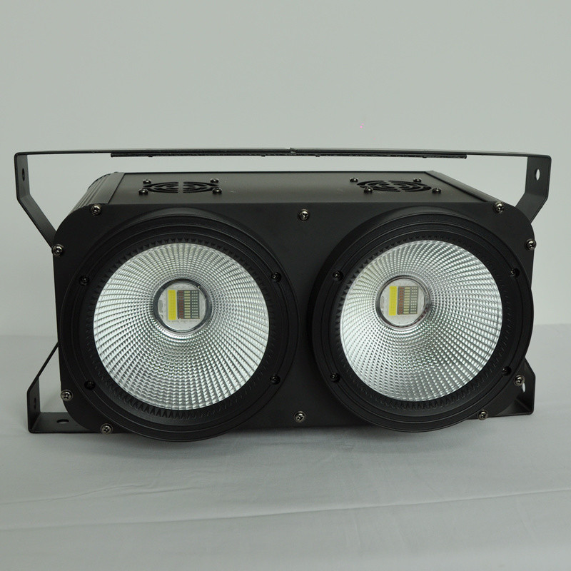 Quality Free shipping High quality RGBW 2x100W 200W LED 4in1 COB Blinder Light for sale