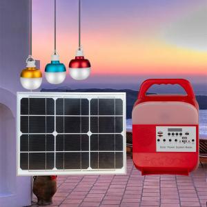 Quality ISO 15W Solar Power Bank LED Lights Mono Crystalline Cell Off Grid Solar Lighting Kit for sale