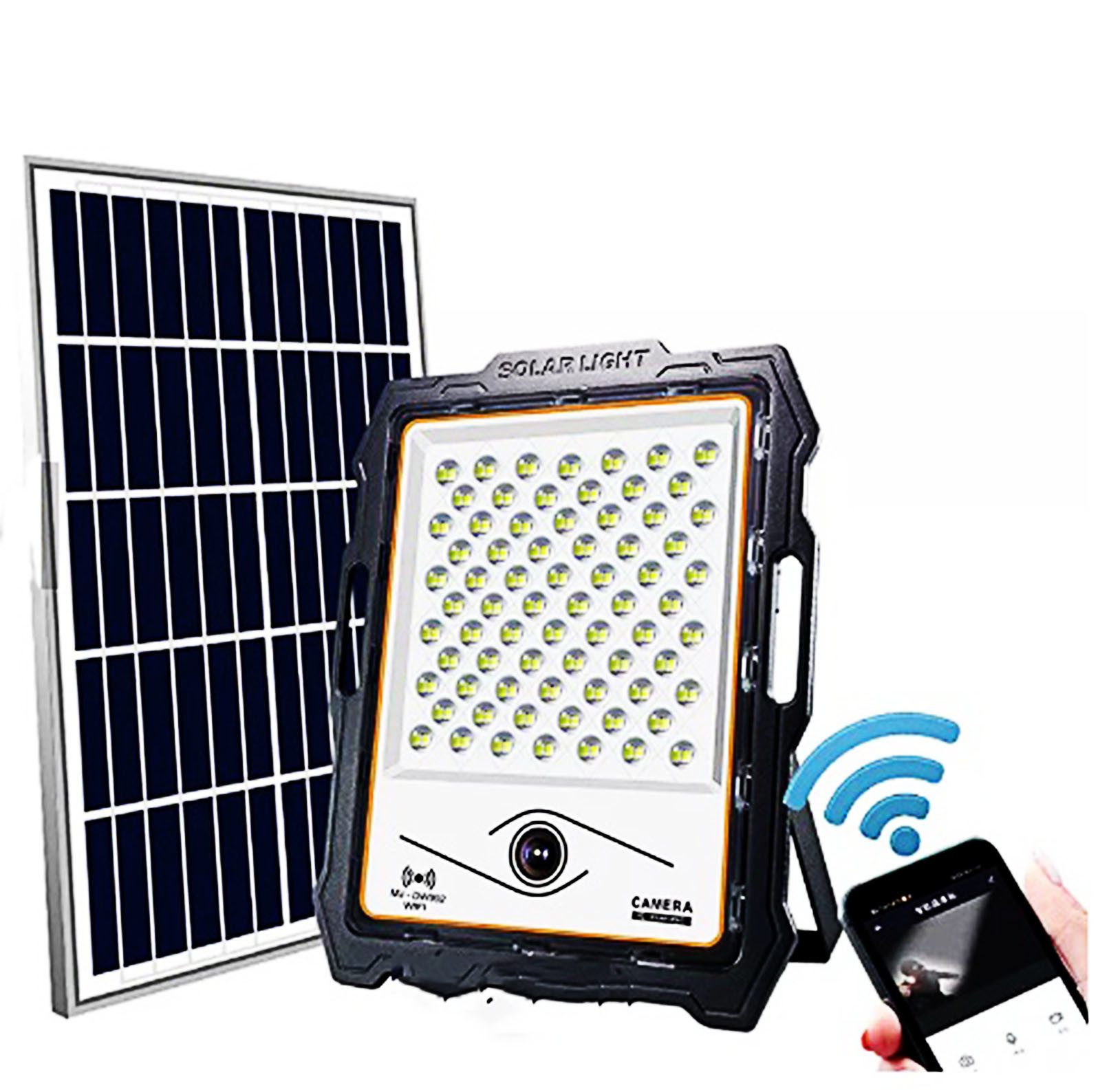 Quality 100W LED Solar Security Lights With Video Camera BSOD Street Motion Portable PIR Remote for sale