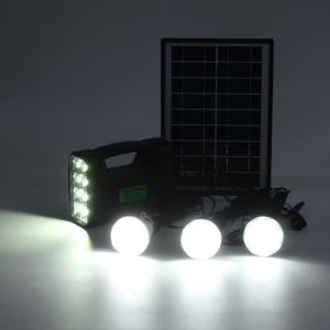 Quality 12PCS SMD LED 3W 4W 5W Indoor Solar Lighting Kit With	4Ah Lead Acid Batttery for sale