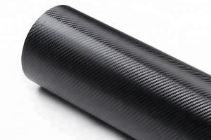 Quality Bubble Free 3D Black Carbon Fiber Car Vinyl Wrap Slidable Removable 60µM for sale