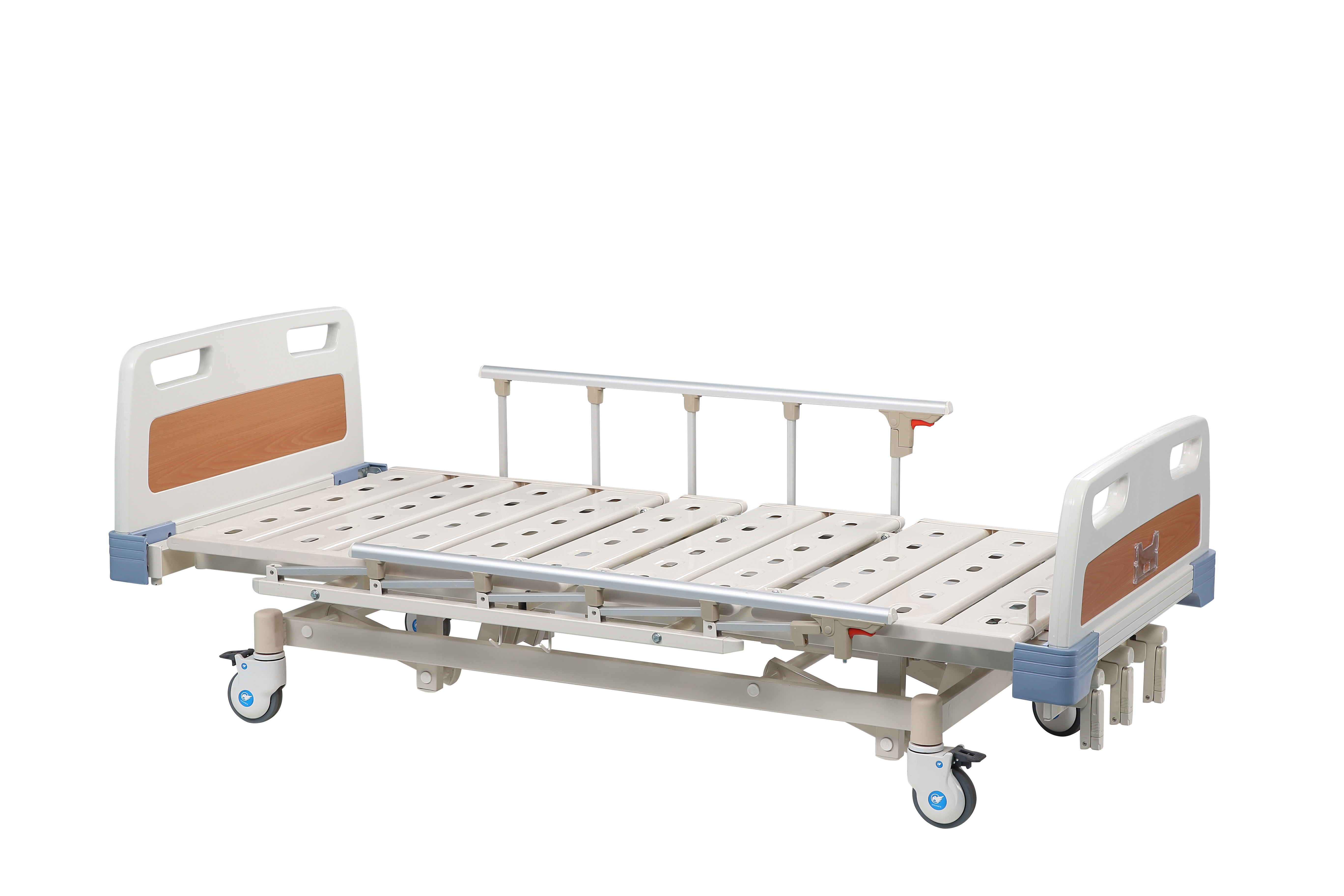 Quality Folding Adjustable Medical Manual Hospital Bed Metal For Patient for sale