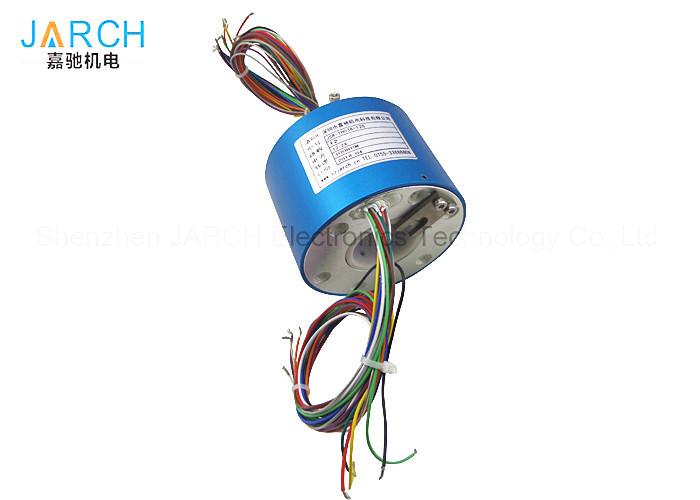500Rpm Through Bore High Frequency Slip Ring Connector ID/OD 38.1mm/ 99mm 24 Conductors