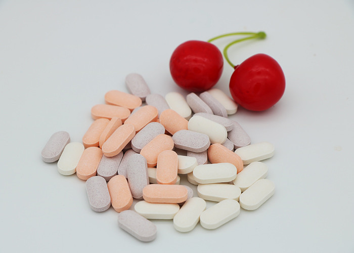 Quality Multi Colored Vitamin C Chewable Tablets / Ascorbic Acid Effervescent Tablets for sale