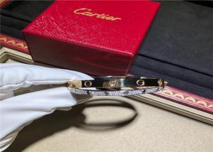 Quality brand jewelry best Elegant Cartier Diamond Paved Love Bracelet N6039217 With Screw Motifs for sale