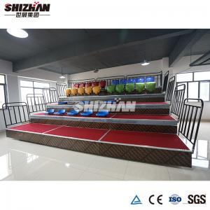 Quality Indoor Stadium Seating Chairs Recessed Automatic Folding Up Telescopic Bleacher Customized for sale