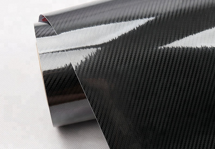 Quality Adhesive Black Carbon Fiber Car Vinyl Wrap 5D High Gloss Carbon Fiber Wrap for sale
