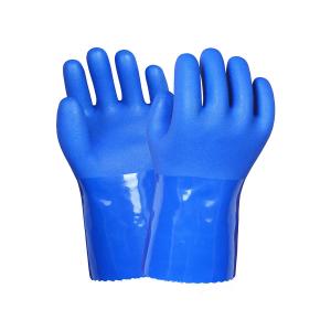 Quality Polyester Chemical Resistant Work Oil Resistant Hand Gloves PVC Coated for sale