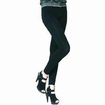 Quality Ladies' Cotton Leggings, Made of 55% Cotton, 40% Nylon and 5% Spandex for sale