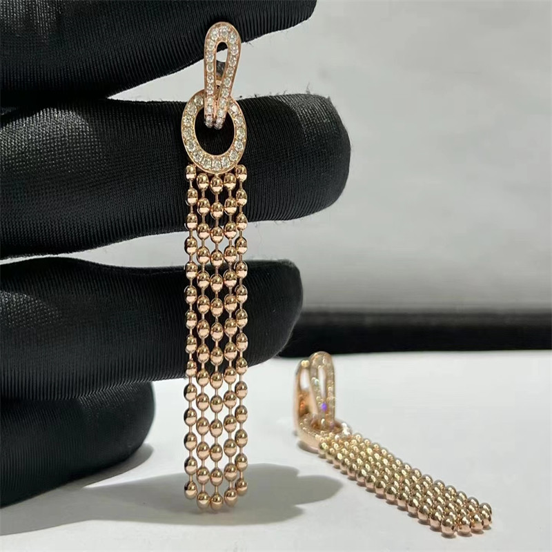 Quality VVS Diamond Cartier Jewelry Women HK Setting Rose Gold Diamond Earrings for sale