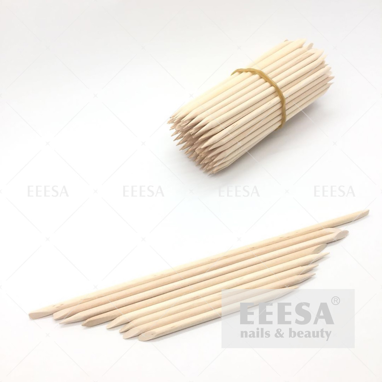 Quality Disposable  Orange Wood Sticks Double Ended Non Toxic Eco Friendly for sale