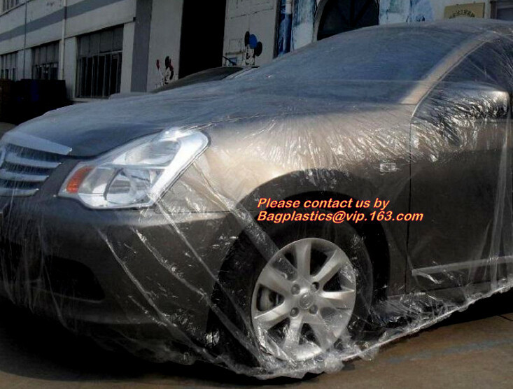 Quality PE car cover, plastic car cover, HDPE plastic overspray protective car cover, Decorative Film for sale