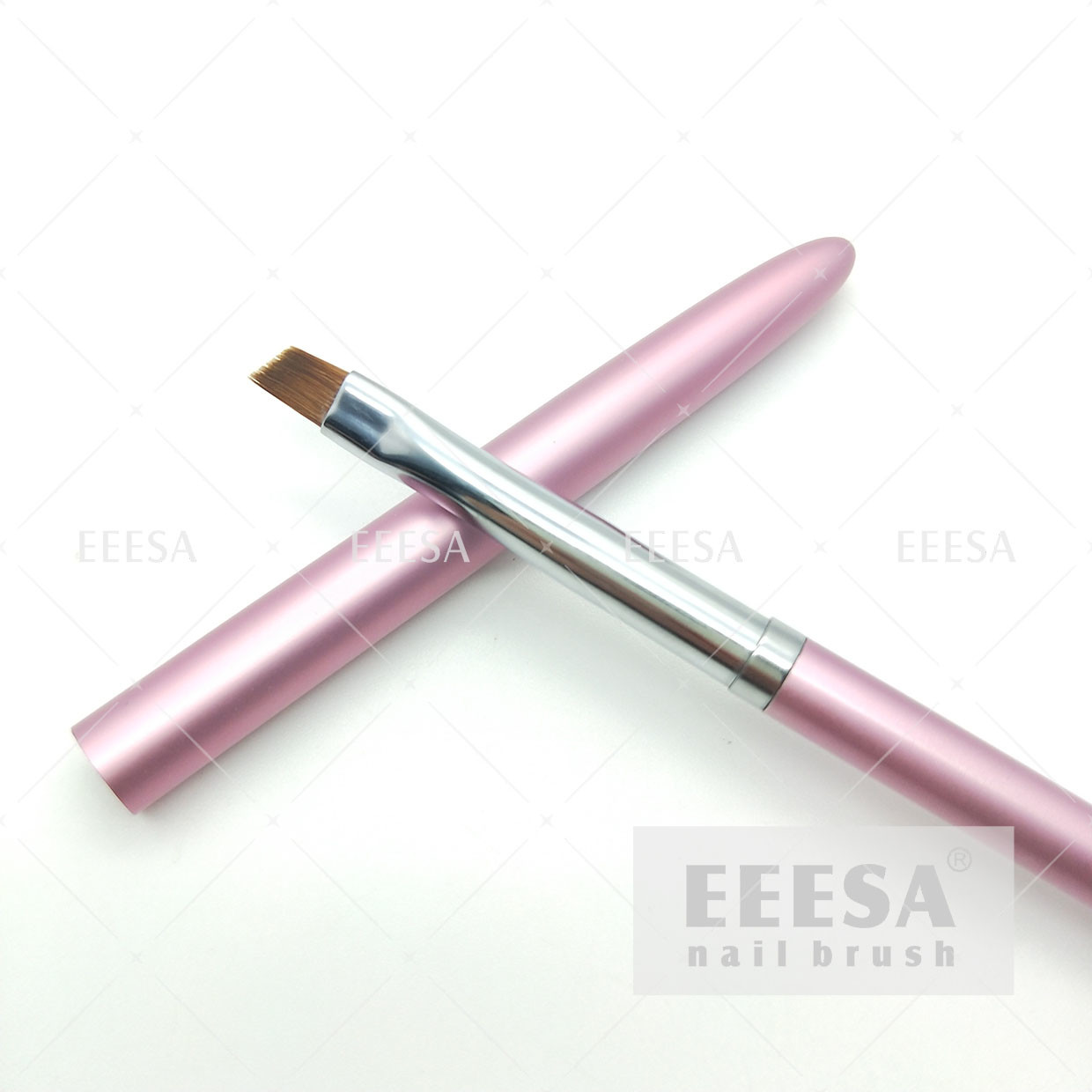 Quality Pink Metal Handle Synthetic Gel Brush Rust Resistant No Deformation for sale