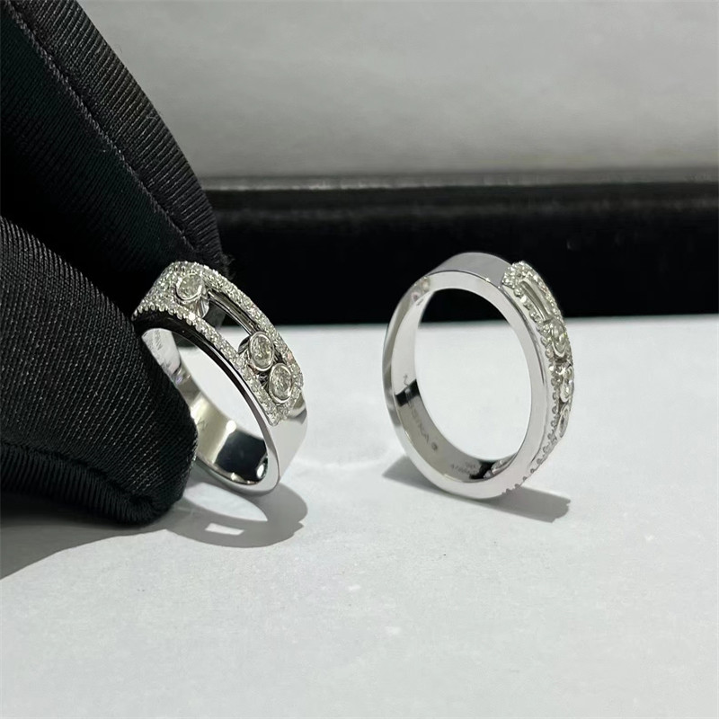 Quality Designer Jewelry 18k Gold Diamond Ring White Gold Diamond Rings For Anniversary Party for sale
