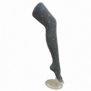 Quality Ladies Jacquard Tights (200N), Made of 73% Cotton, 23% Polyester and 4% Spandex for sale