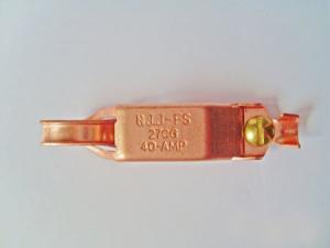 Quality 40 Amps Solid Copper Geophone Connector / Mueller Clip Narrow Clip for sale