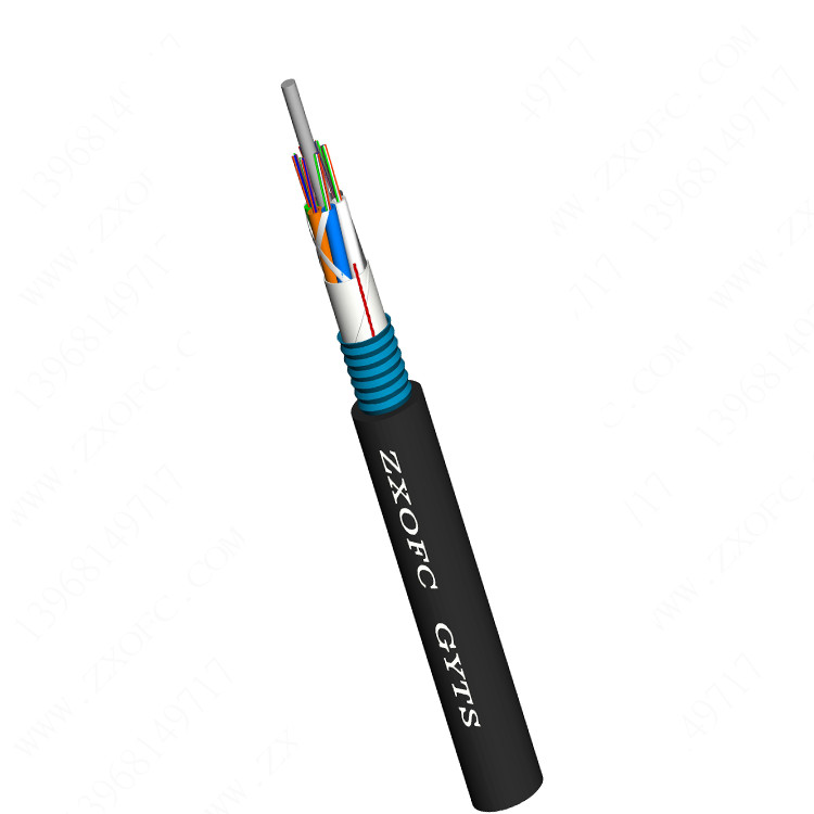 Quality Underground 288core GYTS Armored Fiber Optical Cable HDPE for sale