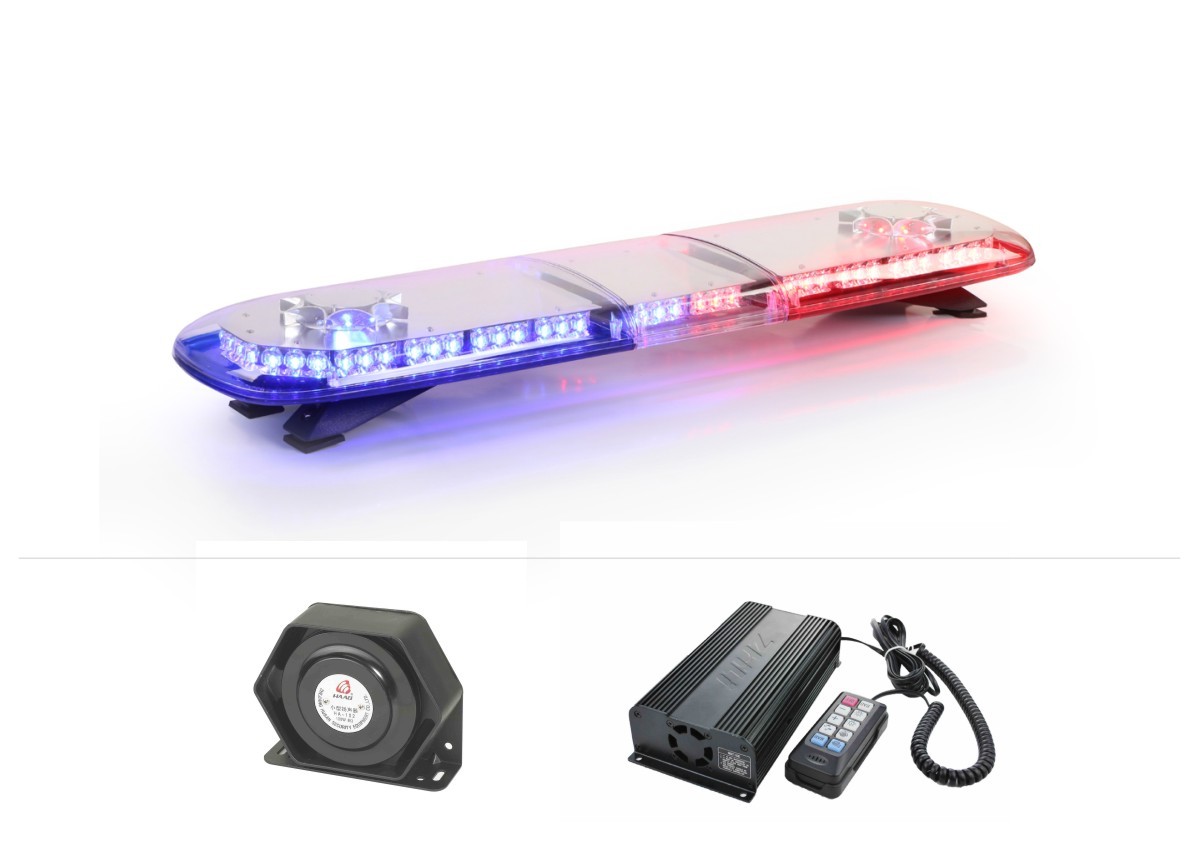 3W Emergency Vehicle  Police LED Light Bar Built In Loudspeaker And Amplifier