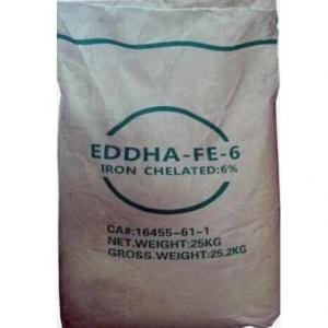 Quality Water Soluble Organic Iron Chelated Fertilizer EDDHA Fe 6% Ortho-Ortho 4.8 for sale