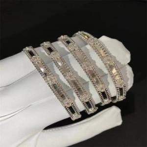 Quality Custom HK Setting Jewelry VCA bracelet 18k White Gold Diamond Bracelet for sale