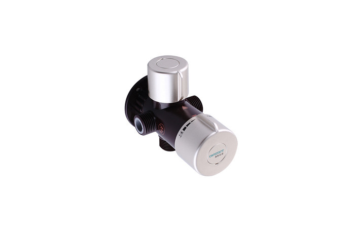 Brown Body Thermostatic Water Mixing Valve , 35 Double Switch Thermo Shower Valve