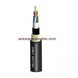 Quality Aerial Non Metallic Fiber Optic Cable / All Dielectric Fiber Optic Cable GYFTY83 for sale