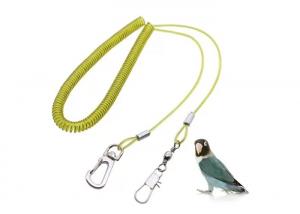 Quality Length 4M Coiled Parrot Safe Rope Quick Release Safe Spiral Tether W/ Wire Core for sale